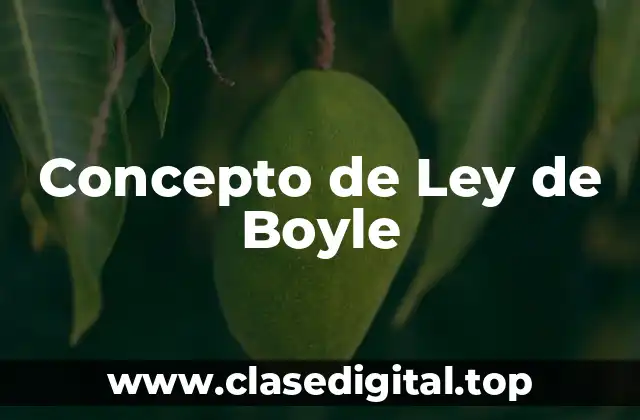 Concepto de Ley de Boyle