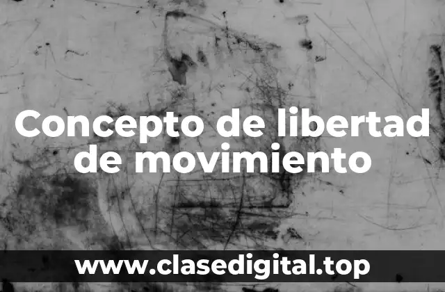 Concepto de libertad de movimiento