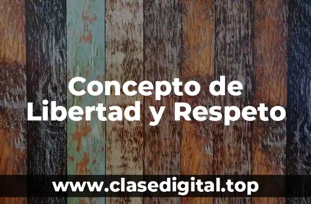 Concepto de Libertad y Respeto