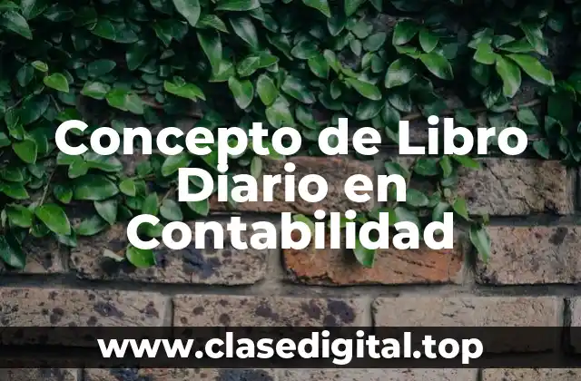 Concepto de Libro Diario en Contabilidad
