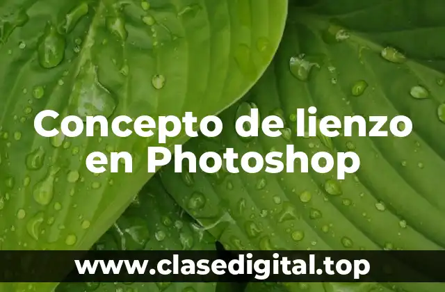 Concepto de lienzo en Photoshop