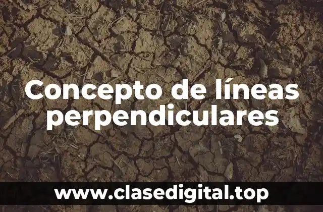 Concepto de líneas perpendiculares