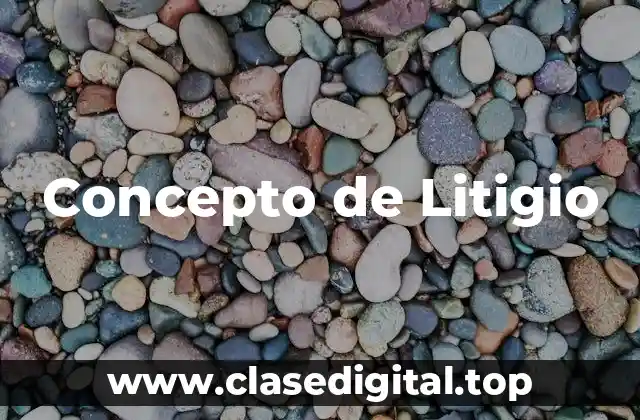 Concepto de Litigio