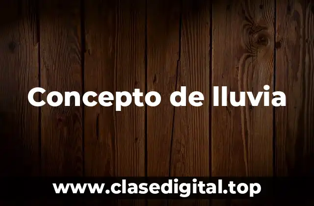 Concepto de lluvia