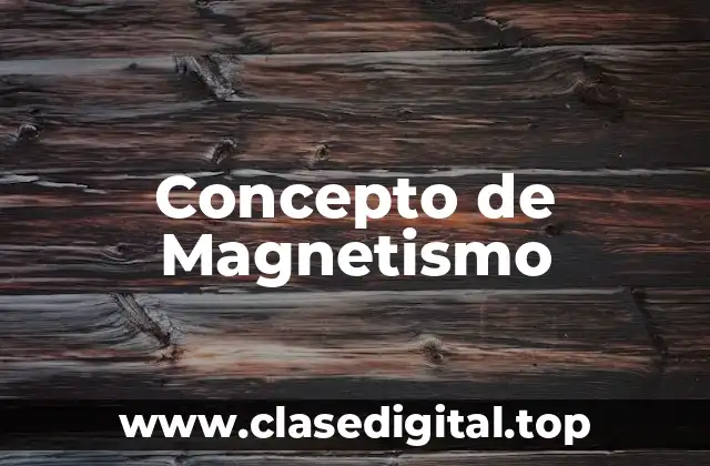 Concepto de Magnetismo