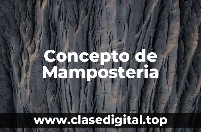 Concepto de Mamposteria