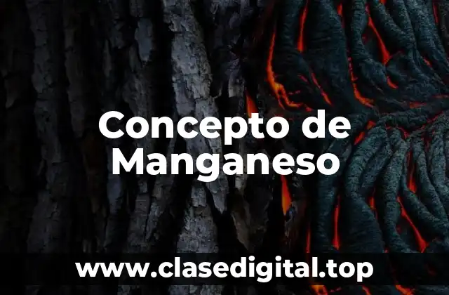 Concepto de Manganeso