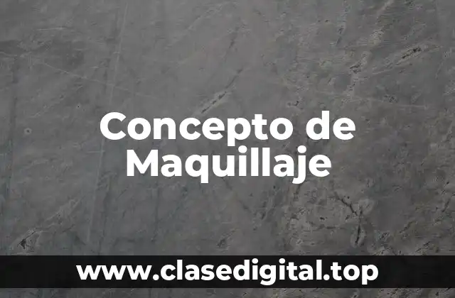 Concepto de Maquillaje