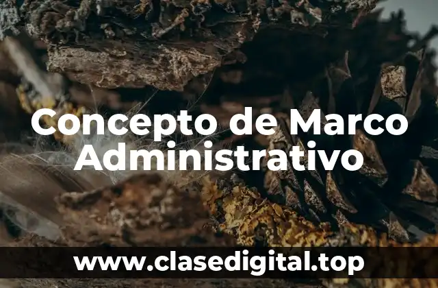 Concepto de Marco Administrativo