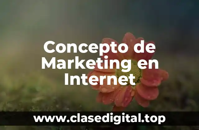Concepto de Marketing en Internet