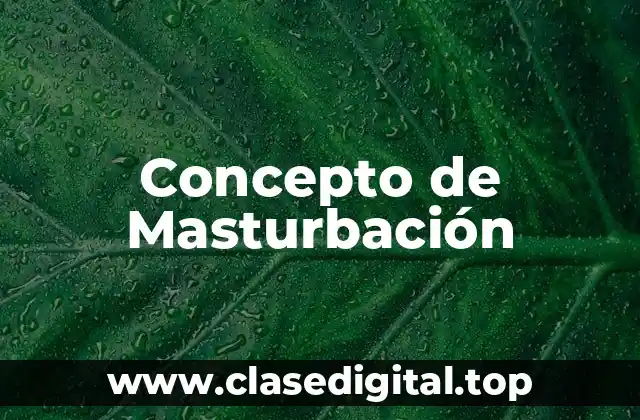 Concepto de Masturbación