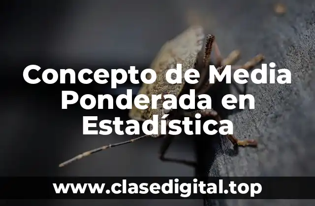 Concepto de Media Ponderada en Estadística