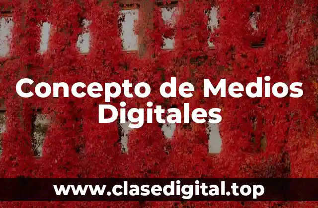Concepto de Medios Digitales