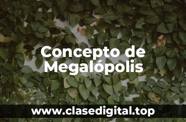 Concepto de Megalópolis