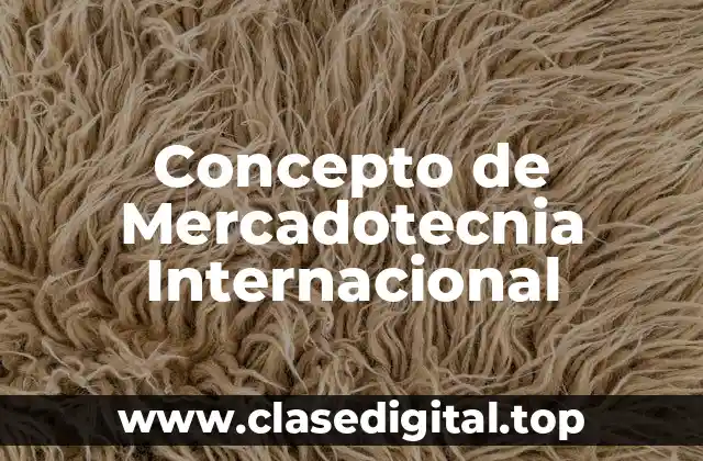Concepto de Mercadotecnia Internacional