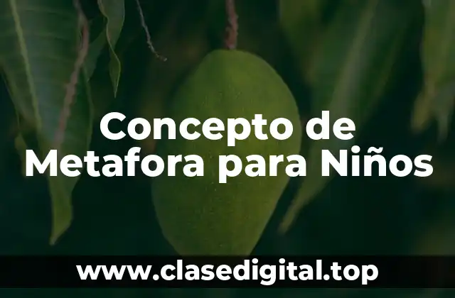 Concepto de Metafora para Niños