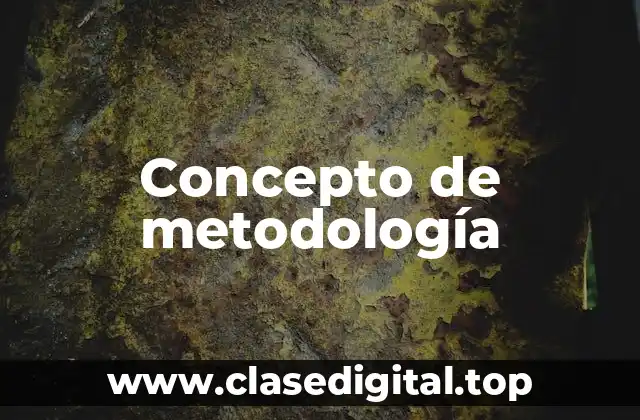 Concepto de metodología