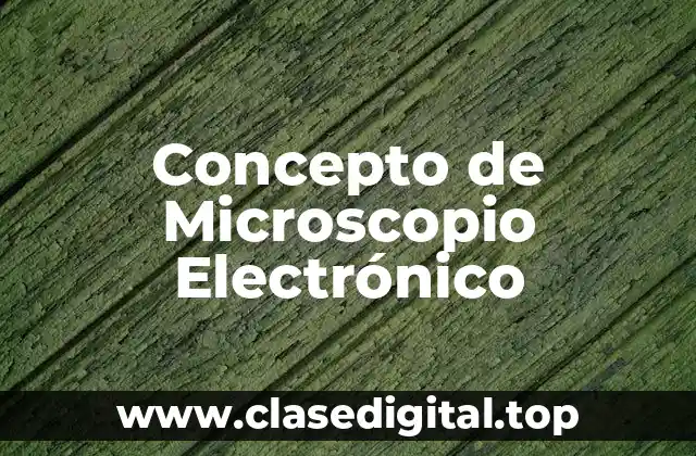 Concepto de Microscopio Electrónico