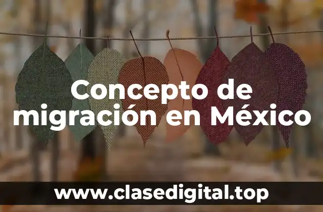 Concepto de migración en México