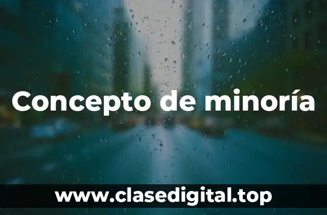 Concepto de minoría