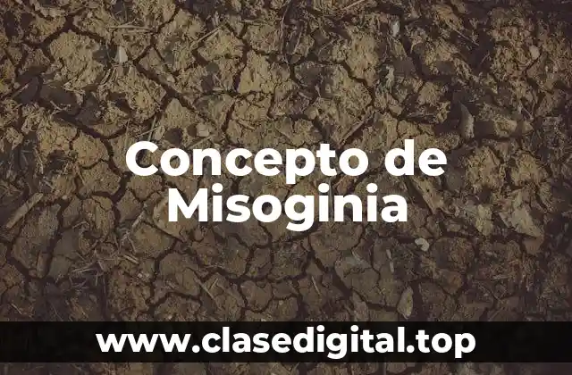 Concepto de Misoginia