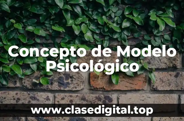 Concepto de Modelo Psicológico