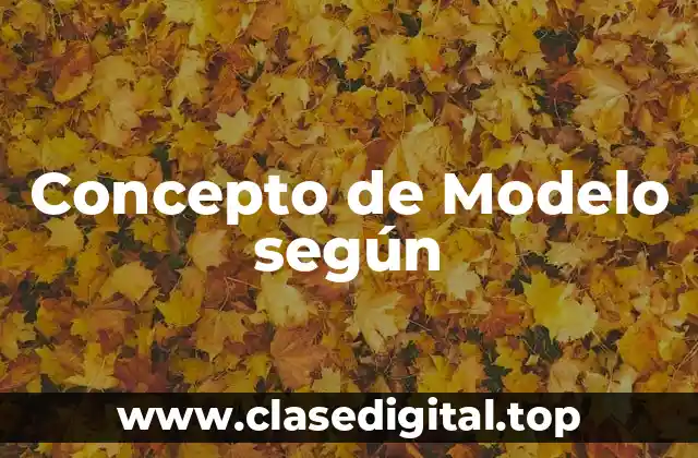 Concepto de Modelo según