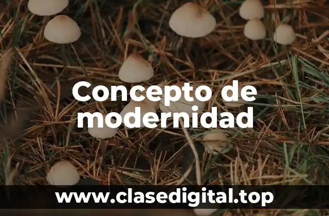 📗 Concepto de modernidad