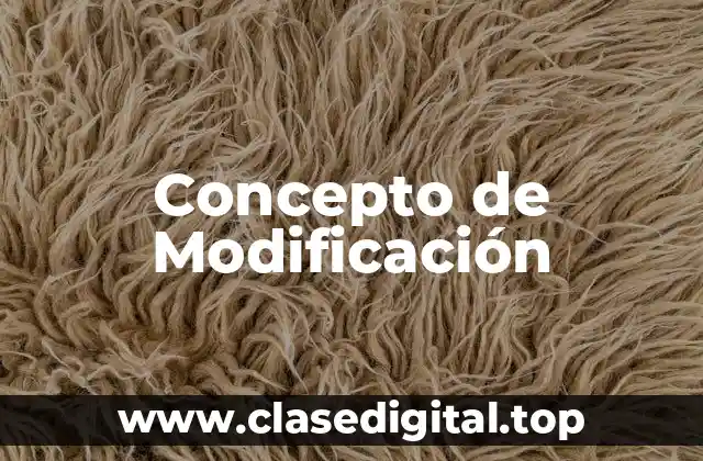 Concepto de Modificación