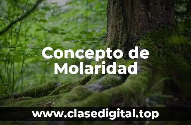 Concepto de Molaridad