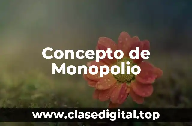 Concepto de Monopolio