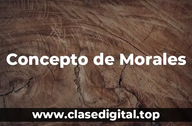 Concepto de Morales
