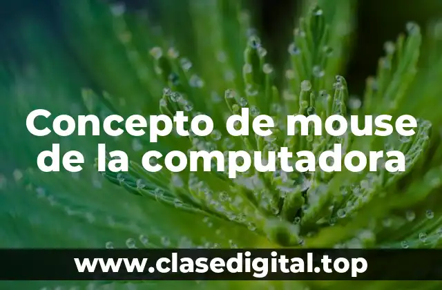 Concepto de mouse de la computadora