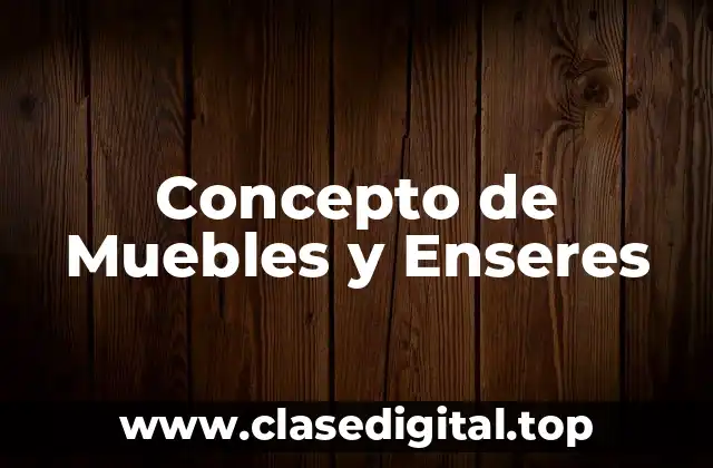 Concepto de Muebles y Enseres