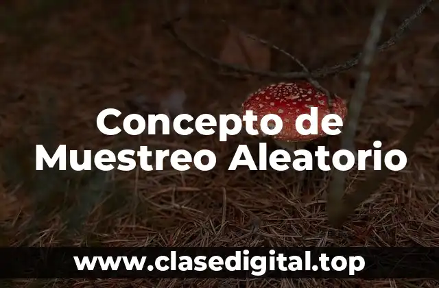 Concepto de Muestreo Aleatorio