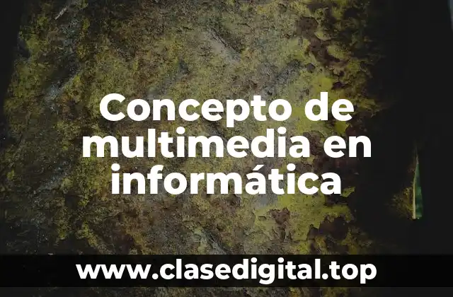 Concepto de multimedia en informática