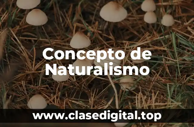 Concepto de Naturalismo