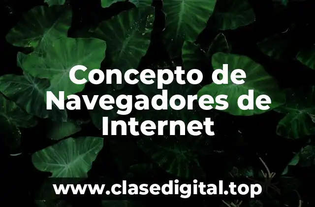 Concepto de Navegadores de Internet