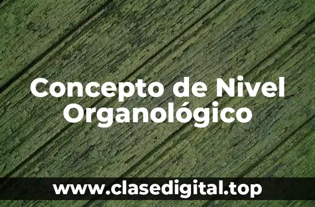 Concepto de Nivel Organológico