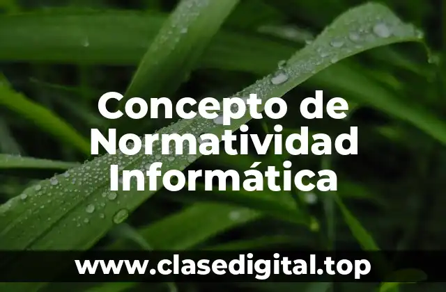 Concepto de Normatividad Informática