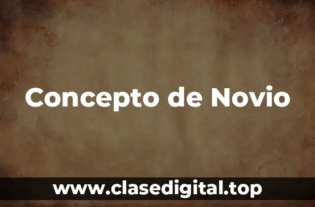 Concepto de Novio