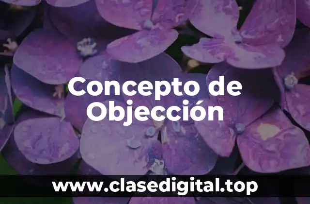 Concepto de Objección