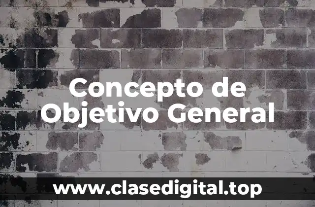Concepto de Objetivo General