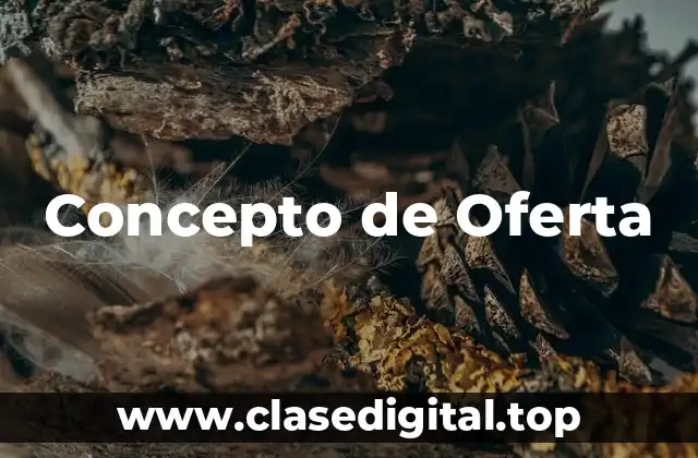 Concepto de Oferta