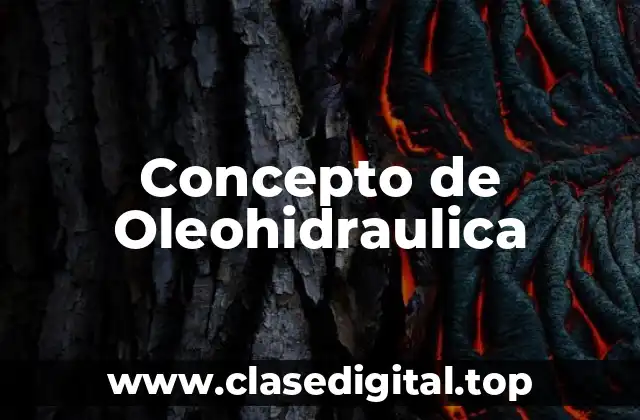 Concepto de Oleohidraulica