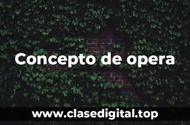Concepto de opera