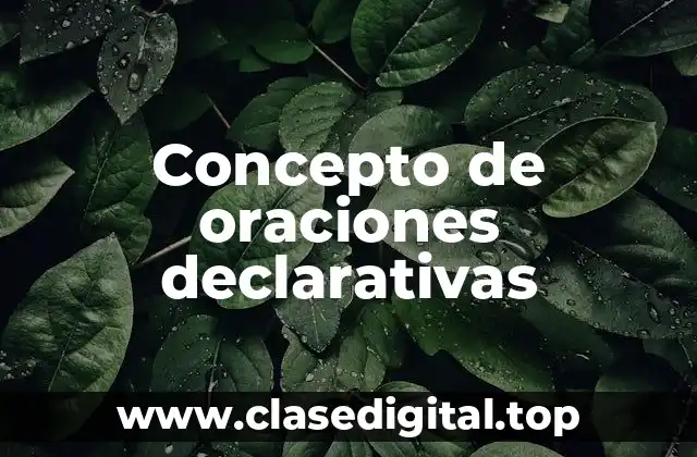 Concepto de oraciones declarativas