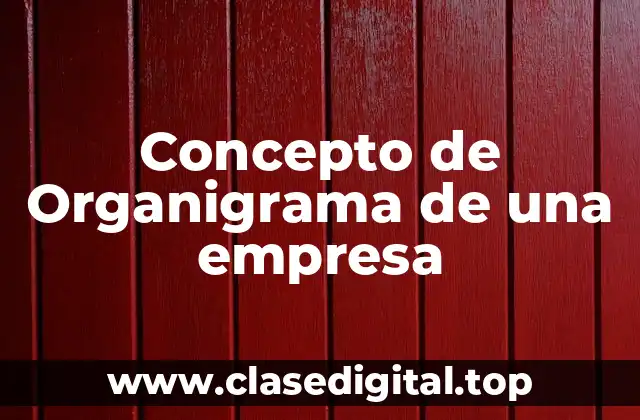 Concepto de Organigrama de una empresa