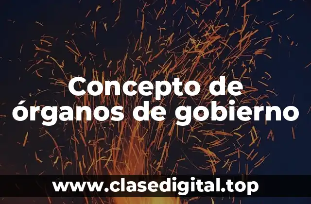 📗 Concepto de órganos de gobierno