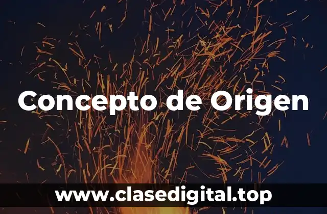 Concepto de Origen